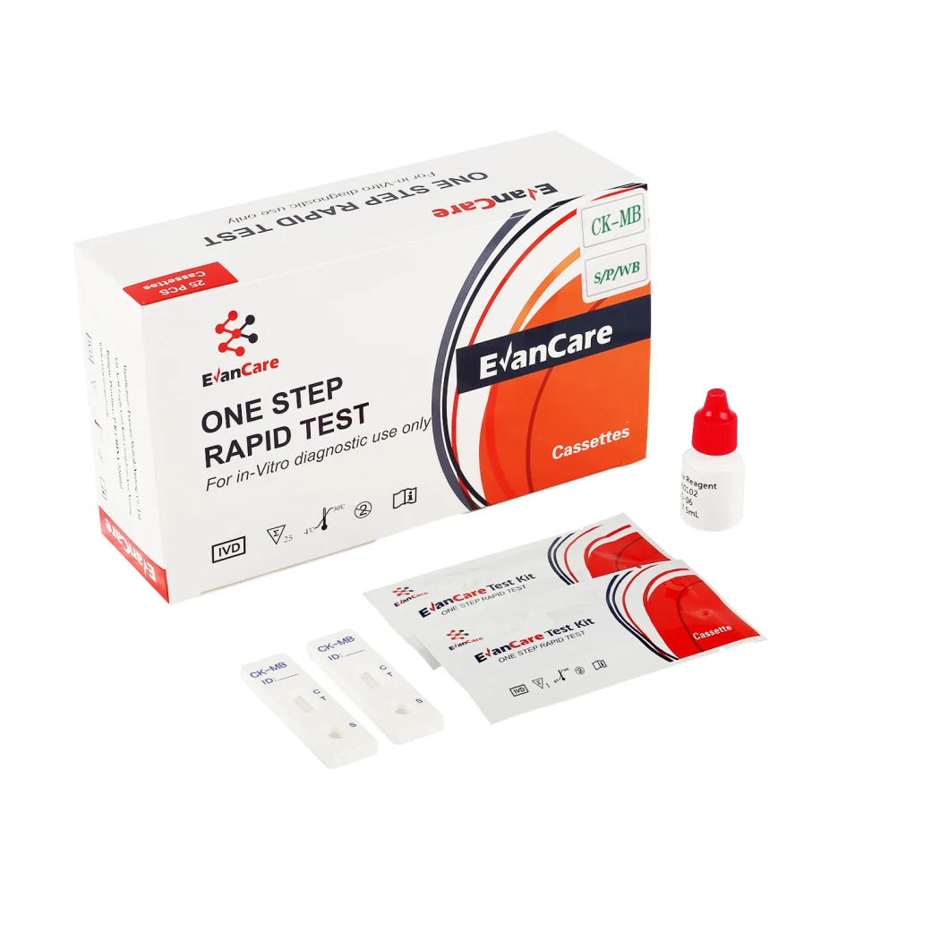 Evancare′s CE Marked Cardiac Marker Test Panel 3 in 1 Ctni/Myo/Ck-MB