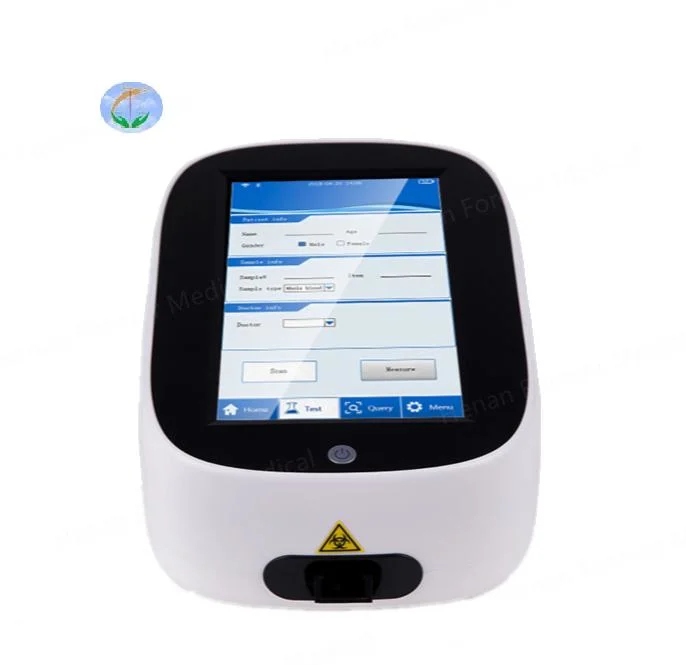 Portable Touch Screen Dry Fluorescence Immunoassay Quantitative Poct Analyzer Yj-Q01